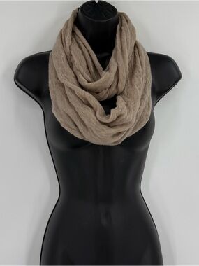 RH Restoration Hardware Cashmere Infinity Scarf in Tan | One Size